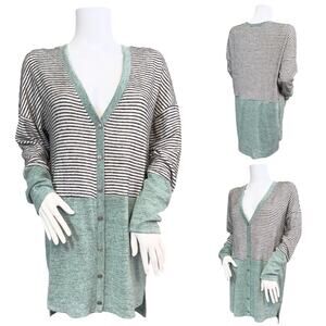#T73 Potters Pot Super Soft Tunic Cardigan Sweater SZ L $44
